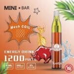 YUOTO MINI BAR DISPOSABLE VAPE KIT 1200 PUFFS ENERGY DRINK