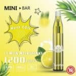 YUOTO MINI BAR DISPOSABLE VAPE KIT 1200 PUFFS LEMON MILKSHAKE