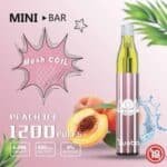 YUOTO MINI BAR DISPOSABLE VAPE KIT 1200 PUFFS PEACH ICE