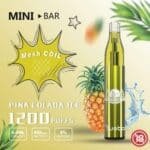 YUOTO MINI BAR DISPOSABLE VAPE KIT 1200 PUFFS PINA COLADA ICE