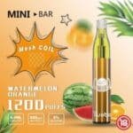 YUOTO MINI BAR DISPOSABLE VAPE KIT 1200 PUFFS WATERMELON ORANGE