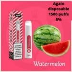 AGAIN DISPOSABLE VAPE 1500 PUFFS IN UAE WATERMELON