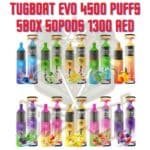 TUGBOAT EVO 4500 PUFFS 5BOX 50PODs 1300 aed