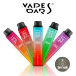 Ghost Pro 3500 Puffs disposable vape pens by Vape Bar in five different colors, each with a gradient design and labeled with ‘3500 puffs’ on the body